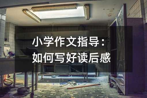 小学作文指导:如何写好读后感