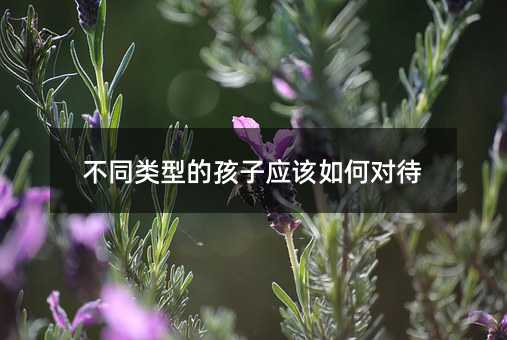 不同类型的孩子应该如何对待
