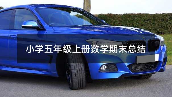 小学五年级上册数学期末总结
